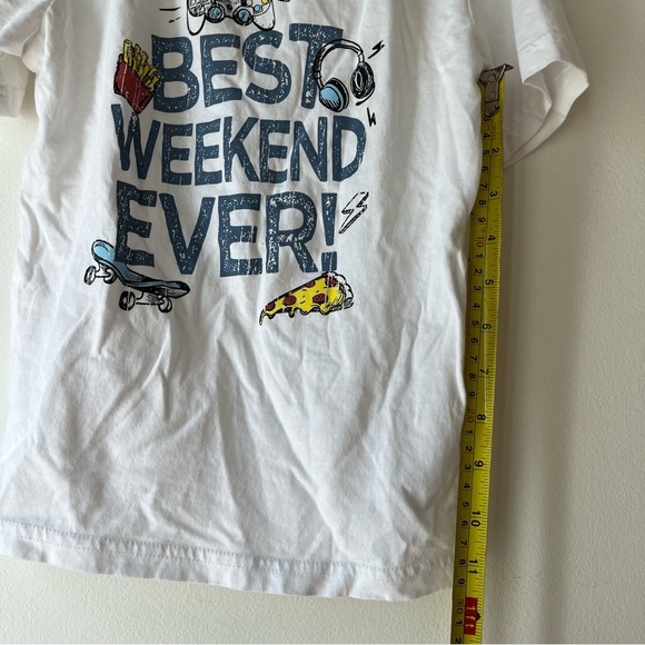 🌼 5/$25 George Boys Graphic Tee Size 6 | “Best Weekend Ever” Pizza Skate Gamer - Picture 6 of 8